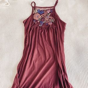 Francesca’s maroon summer dress